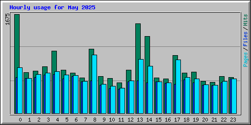 Hourly usage for May 2025