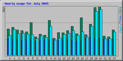 Hourly usage for July 2025