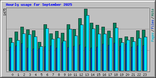 Hourly usage for September 2025