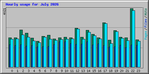 Hourly usage for July 2026