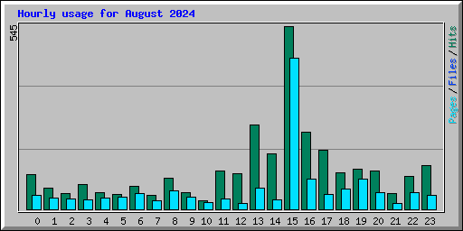 Hourly usage for August 2024