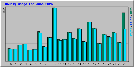 Hourly usage for June 2026