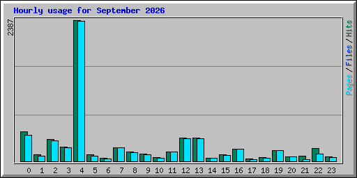 Hourly usage for September 2026